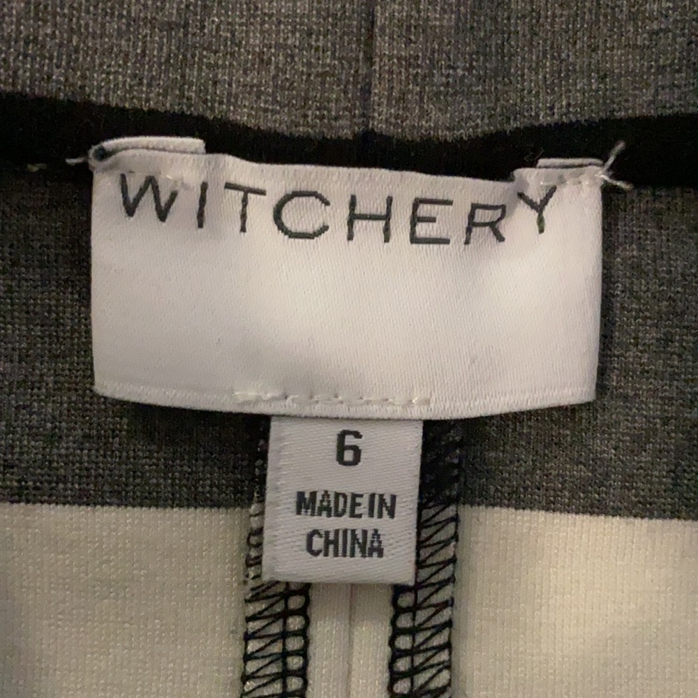 WITCHERY black, white & grey stretch pencil skirt - Picture 4 of 7